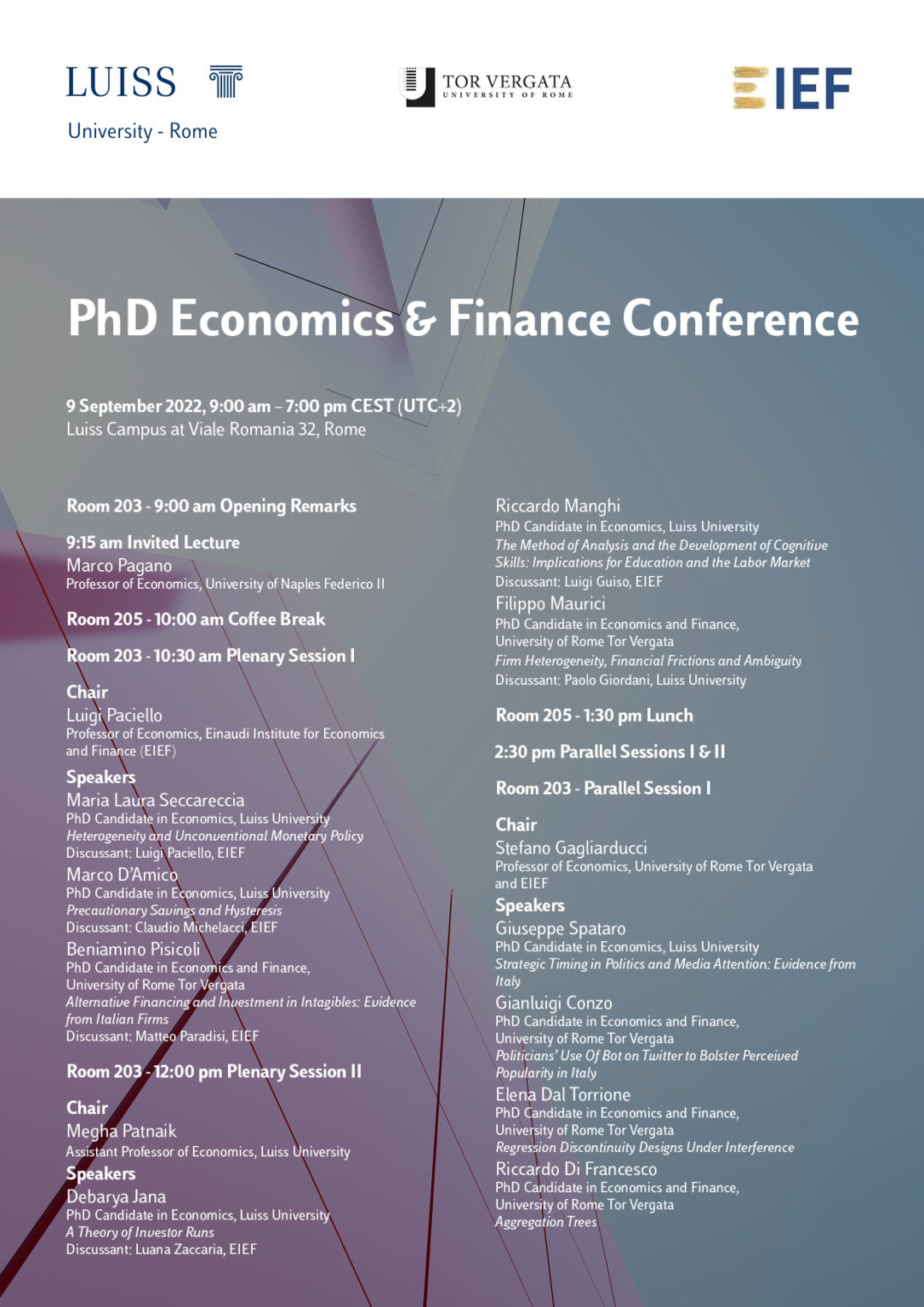 phd conference economics